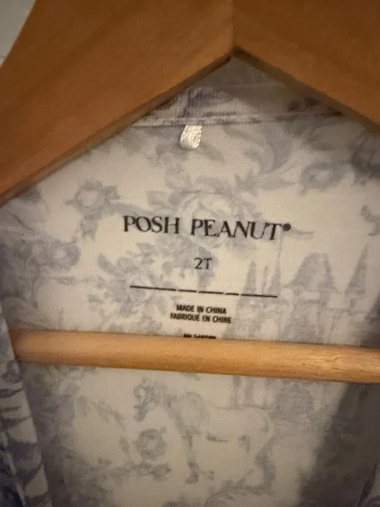 Posh Peanut Cream Dress with Lavender Storybook Print - Picture 2 of 3